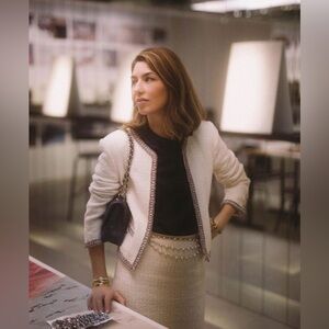 Chanel 2020 cruise tweed jacket & skirt suit set 34/36